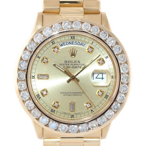 presidential rolex surrounded by diamond bezel|presidential rolex with diamonds price.